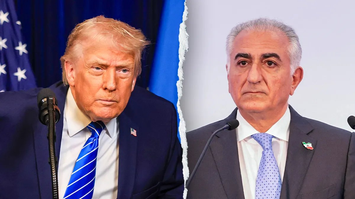 Donald Trump e Reza Pahlavi in ​​una foto divisa