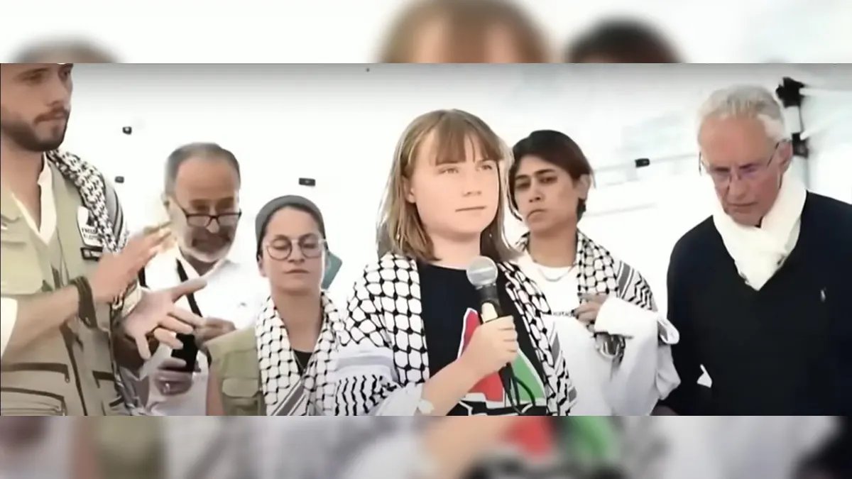 Greta Thunberg con Zaher Birawi