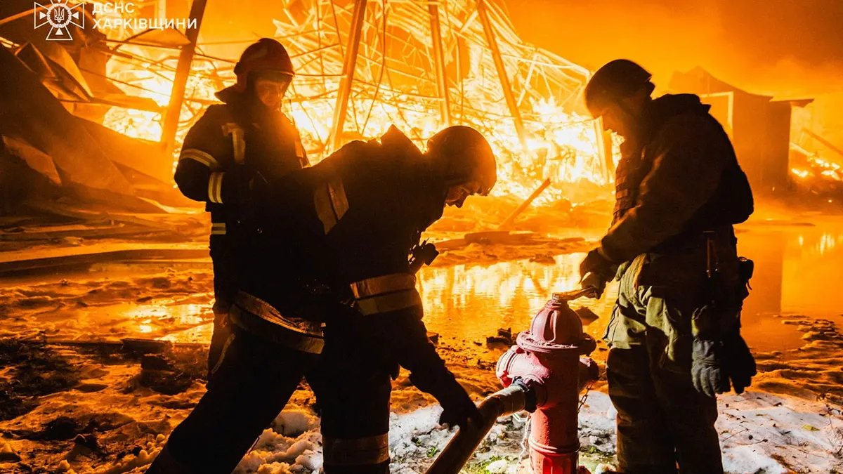 Incendio di Kharkiv in Ucraina nel 2026