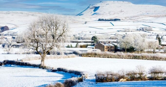 Elenco delle 12 contee inglesi che nevicano questo venerdì |
