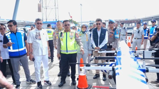 Korlantas utilizza i droni ETLE per monitorare i trasgressori del