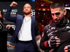 La leggenda dell’UFC prevede che Justin Gaethje si ritirerà prima dell’incontro con Ilio Topuria: “Lo cederò”