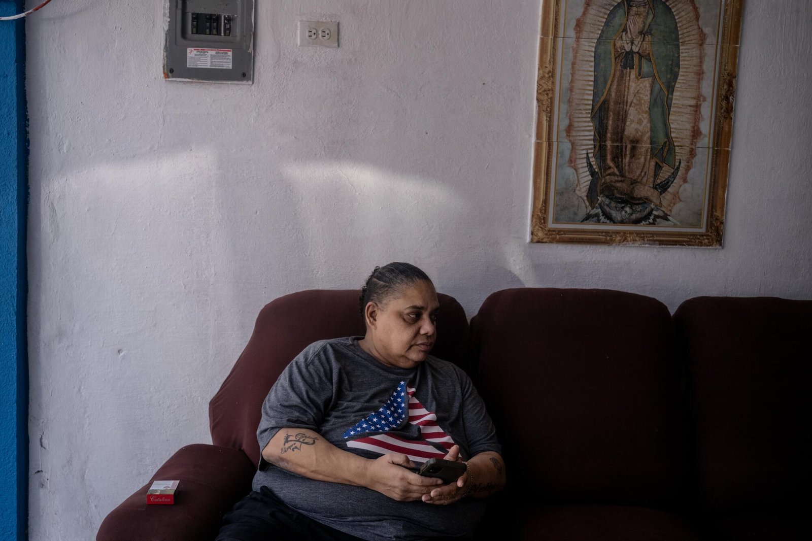 Lazara Santana, cubana deportata in Messico. 